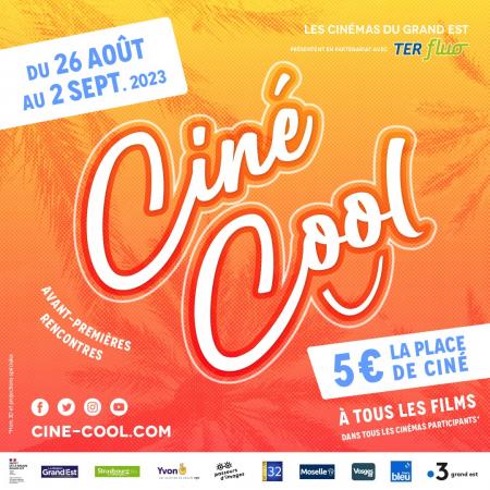 affiche 26e Édition de Ciné Cool du 26 août au 2 septembre 2023