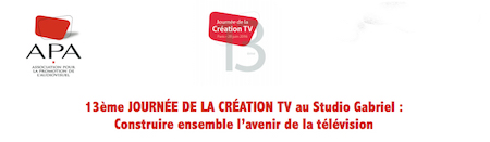 affiche 13ème journée de la création TV au Studio Gabriel – Paris